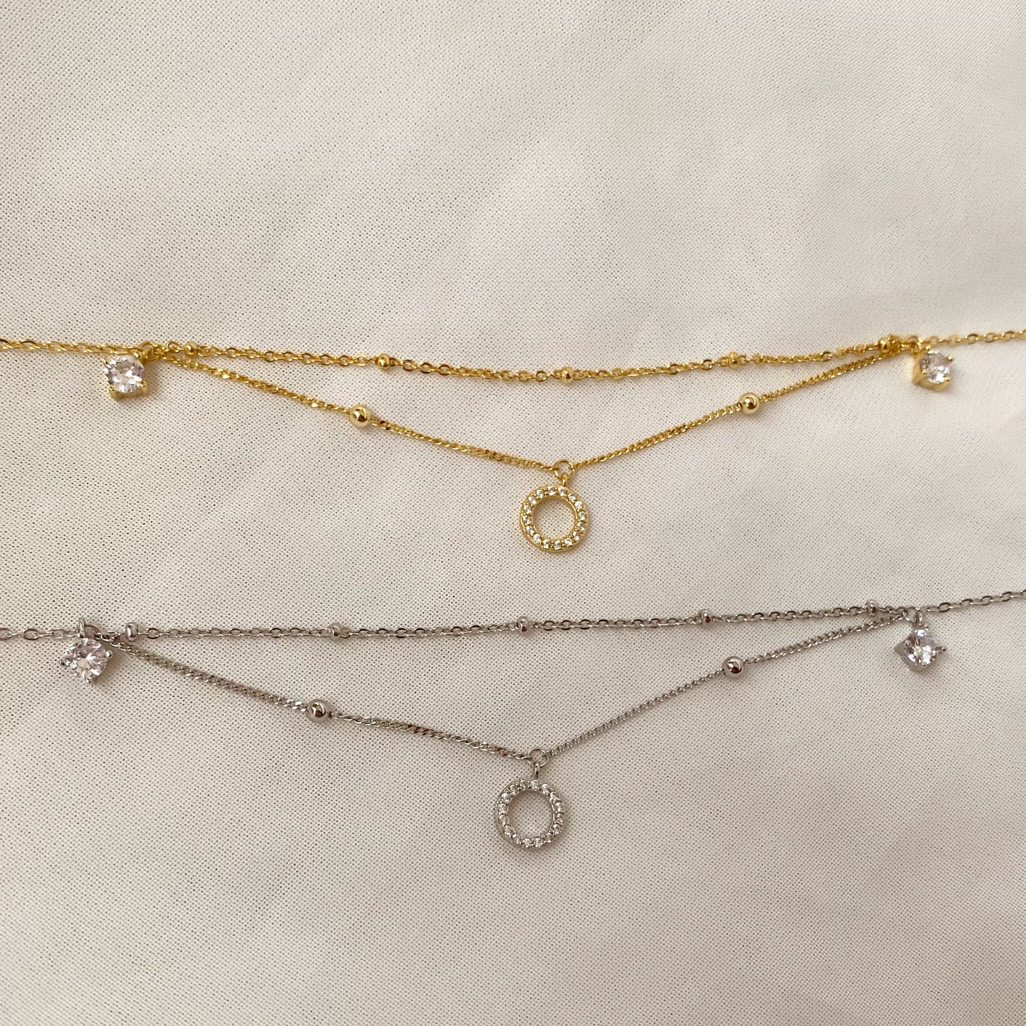Tobillera Doble con Rueda Pave