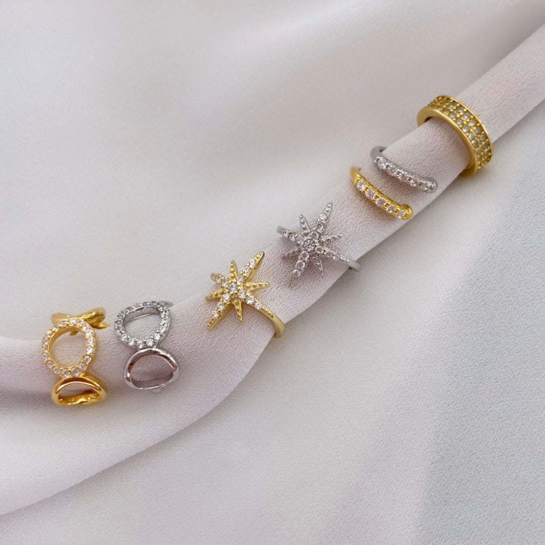 Ear Cuff Pave Doble