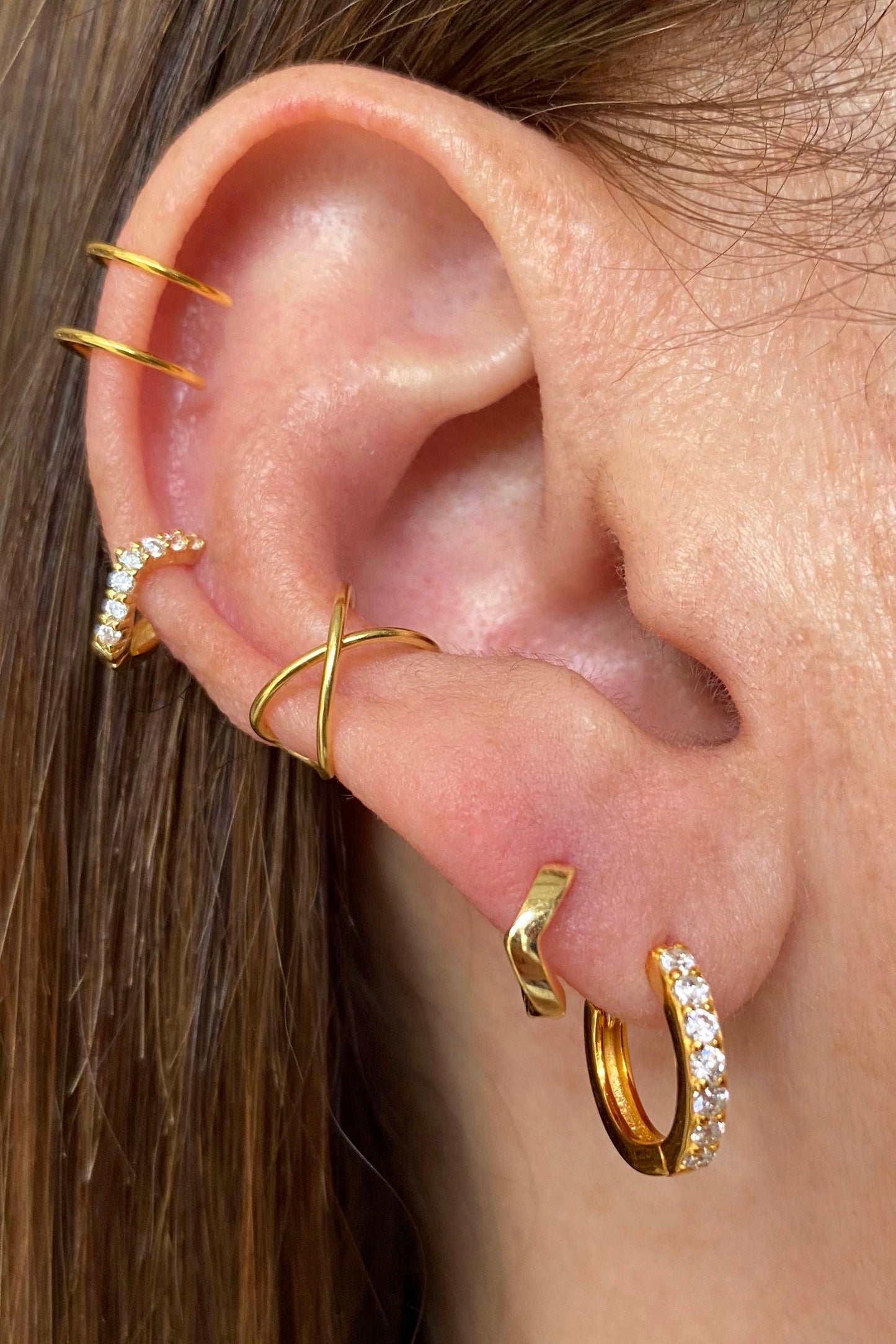 Ear Cuff Doble y Cruzado