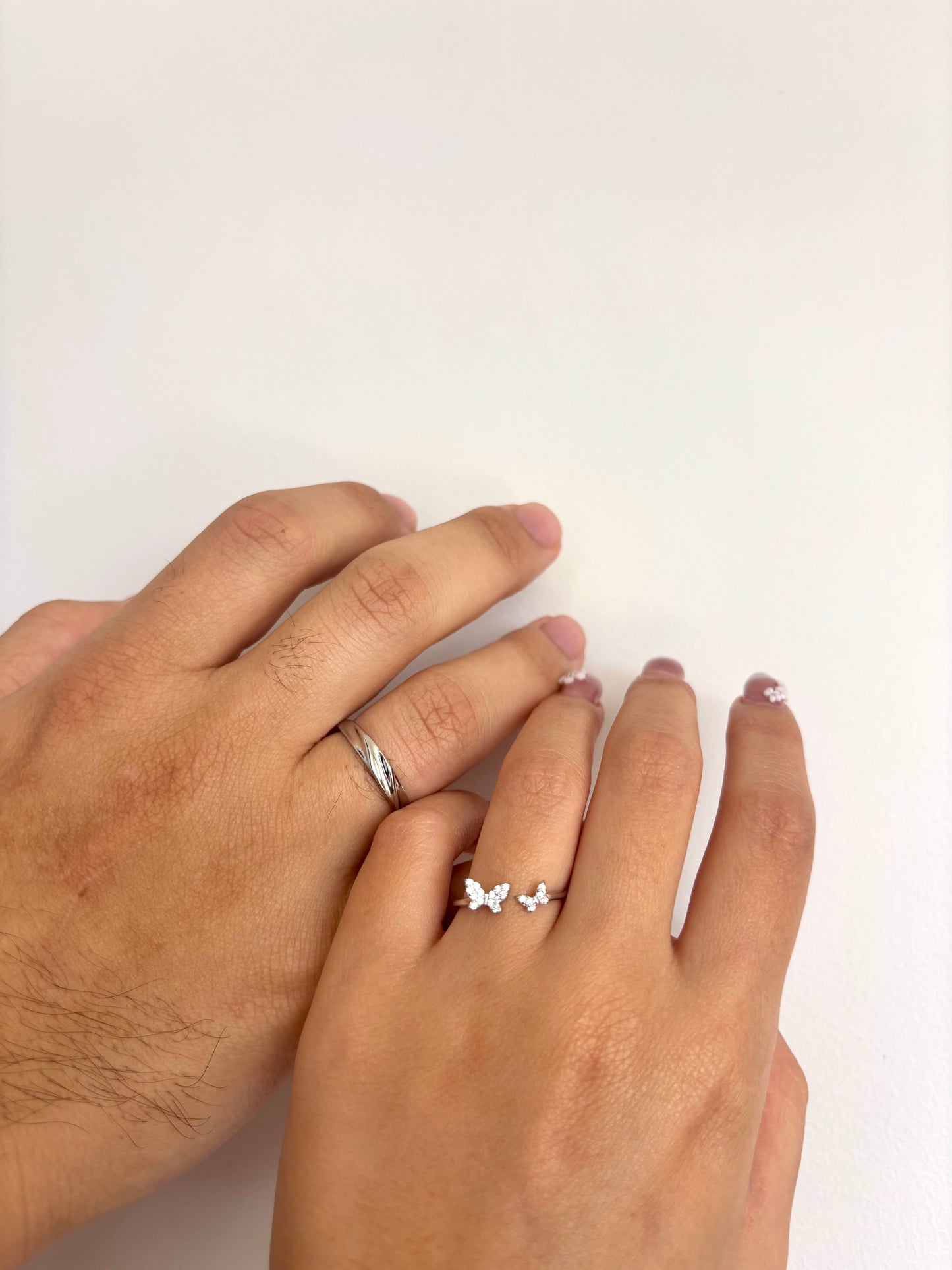 Anillos de Promesa de Mini Mariposas