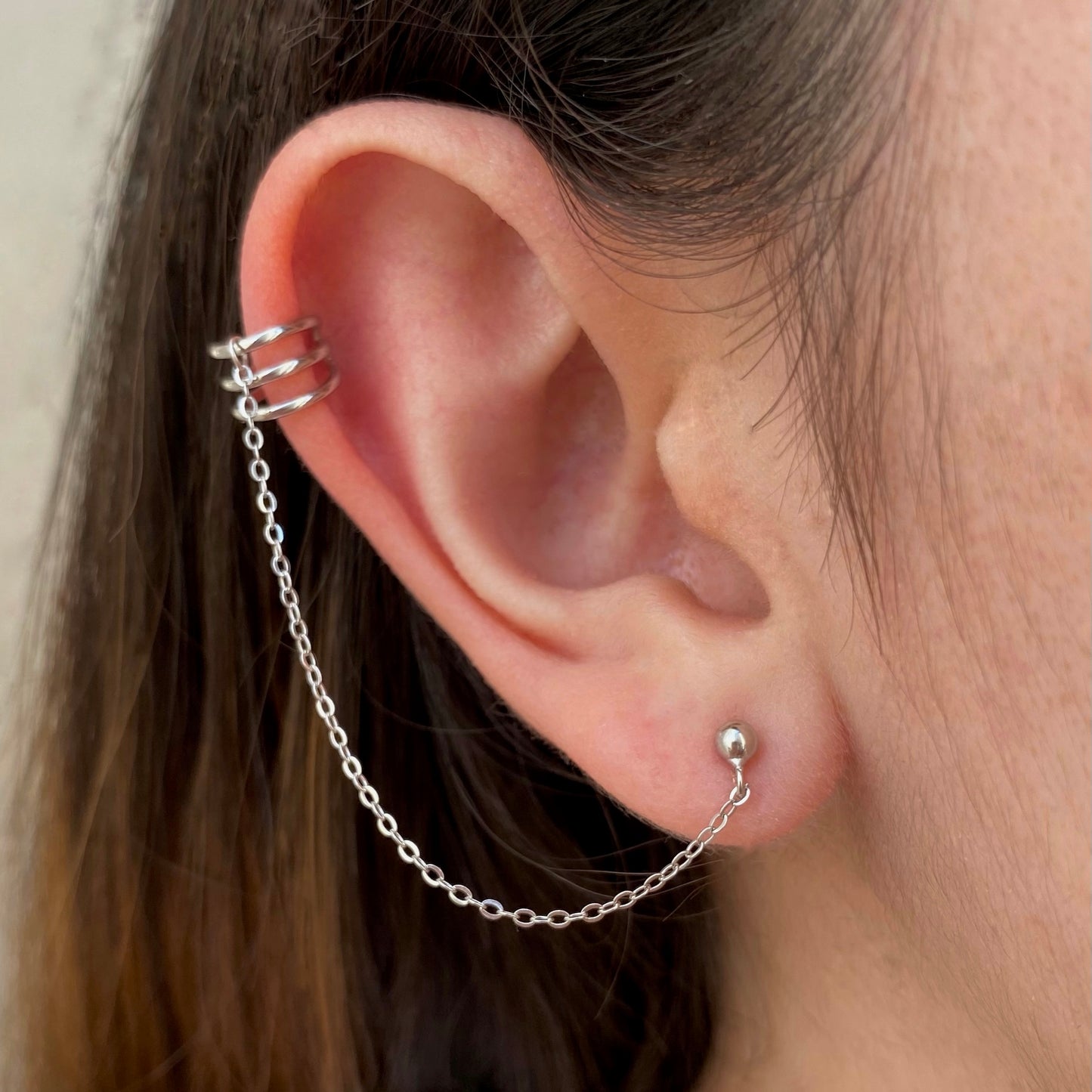 Stud con Ear Cuff
