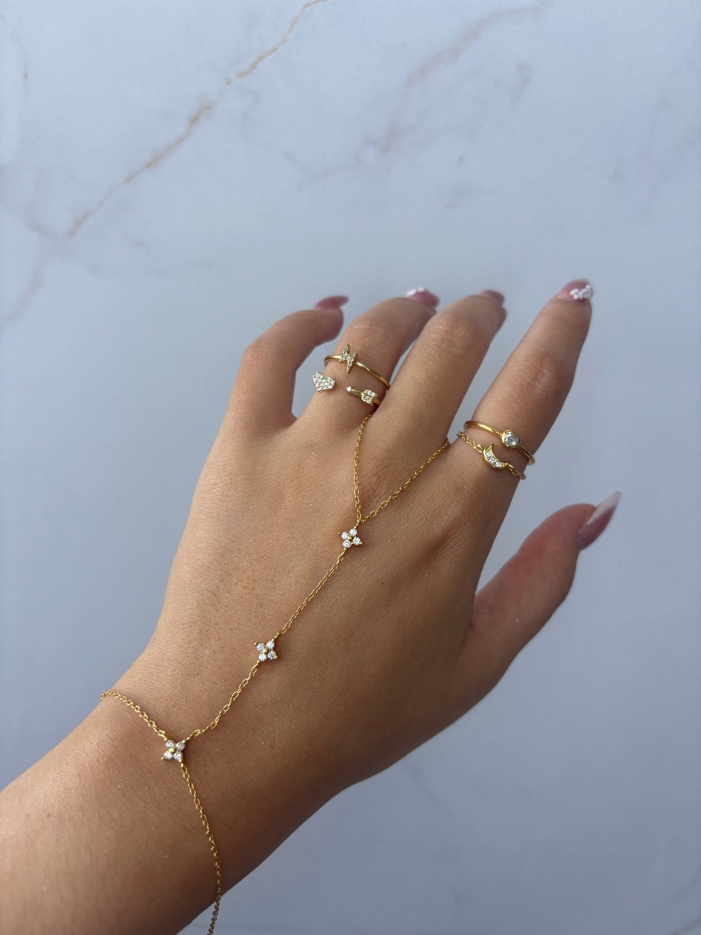 Pulsera - Anillo Con Zirconias