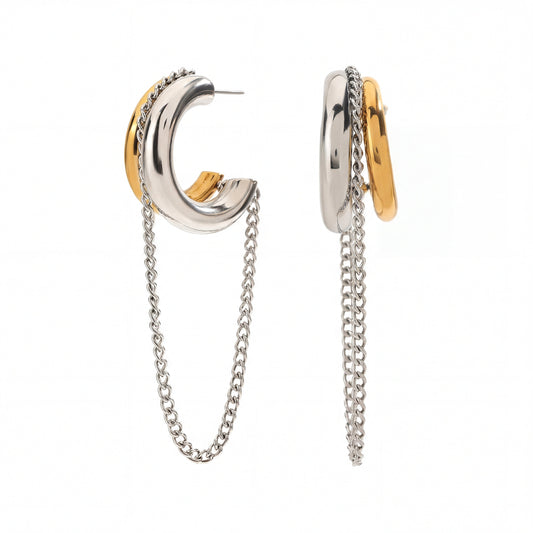 Aretes Valerie con Cadena