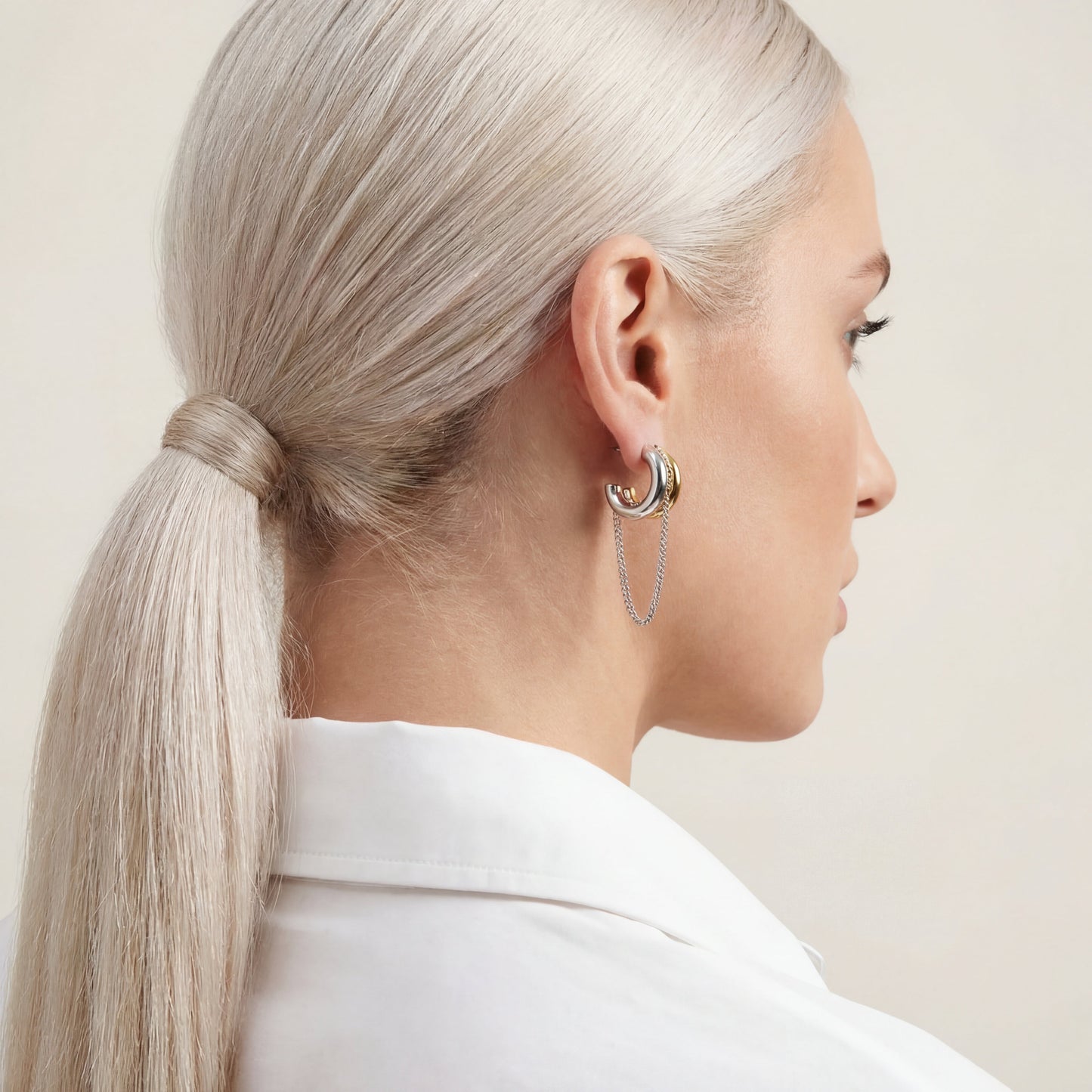 Aretes Valerie con Cadena